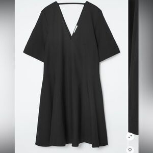 COS Voluminous V Neck Mini Dress